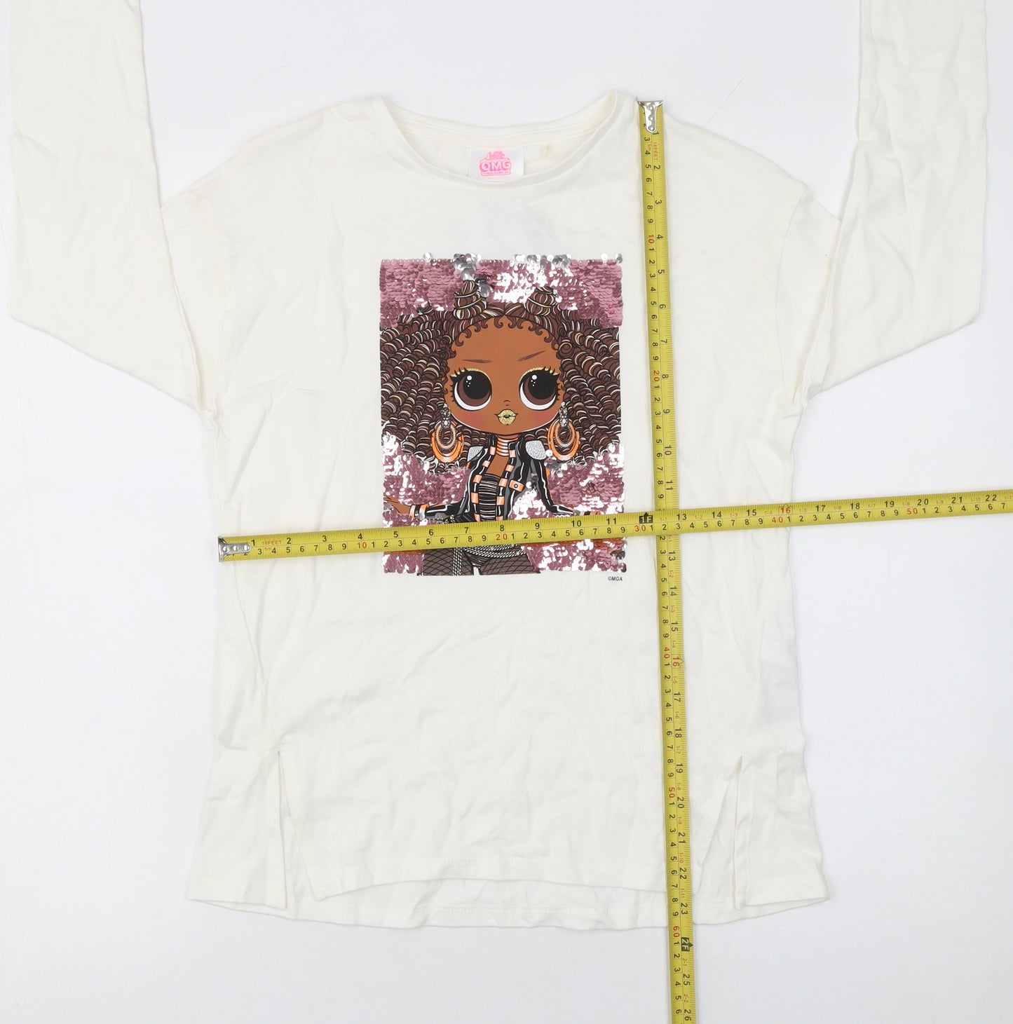 Next Girls White LOL Surprise Sequin Long Sleeve T-Shirt 11 Years