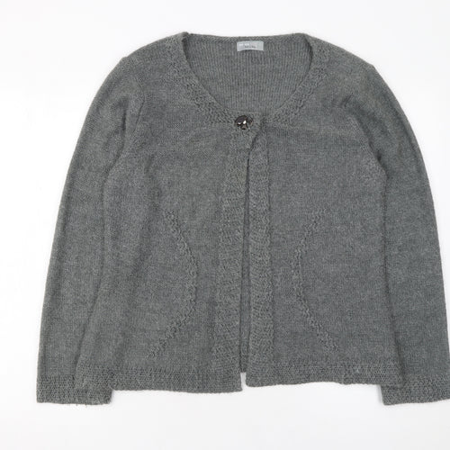 Marks and Spencer Per Una Women’s Grey Knit Cardigan L Long Sleeve