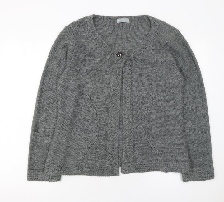 Marks and Spencer Per Una Women’s Grey Knit Cardigan L Long Sleeve