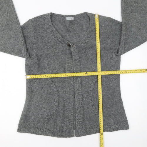 Marks and Spencer Per Una Women’s Grey Knit Cardigan L Long Sleeve
