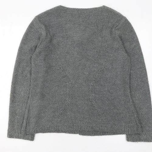 Marks and Spencer Per Una Women’s Grey Knit Cardigan L Long Sleeve
