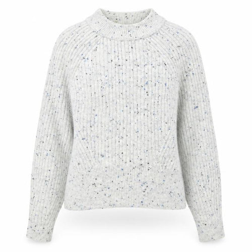 Marks and Spencer Women's Grey XS Chunky Knit Mock Neck Jumper
