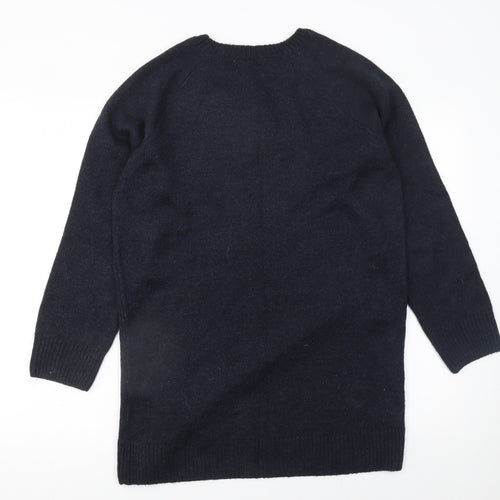 Tu Women's Navy Star Pattern Pullover Jumper Size 14 Acrylic Blend