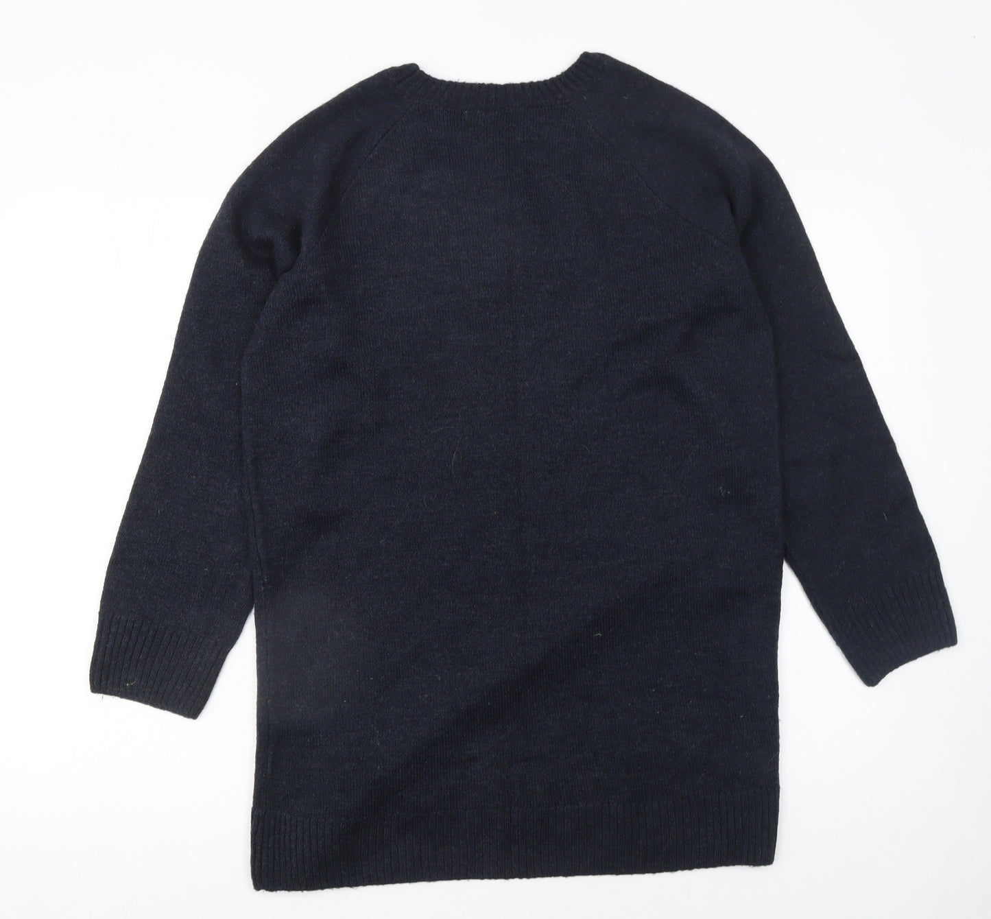 Tu Women's Navy Star Pattern Pullover Jumper Size 14 Acrylic Blend