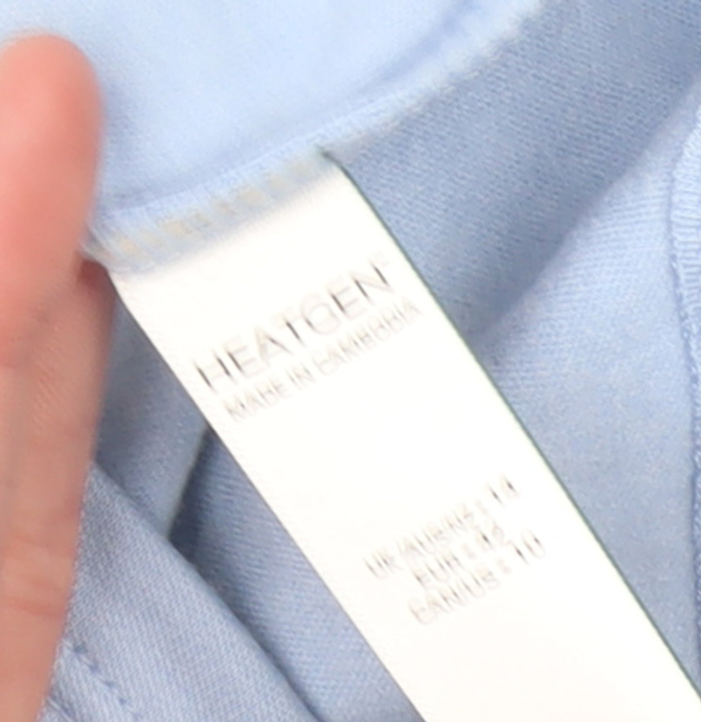 Marks and Spencer Women Blue Long Sleeve Basic Crew Neck T-Shirt Size 14