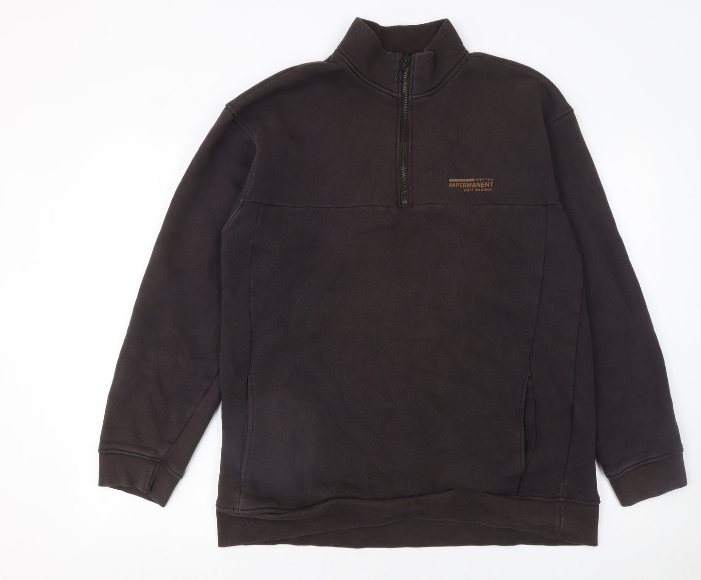 LCW Casual Men's Brown XL 1/4 Zip Pullover Sweatshirt