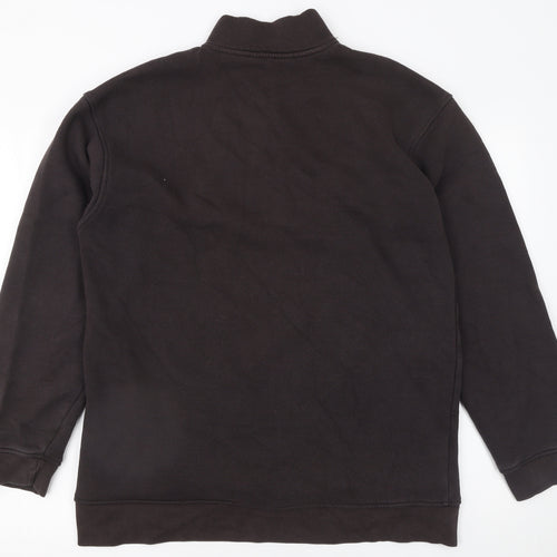 LCW Casual Men's Brown XL 1/4 Zip Pullover Sweatshirt