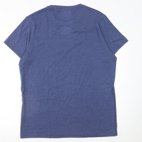 Marks and Spencer Men’s Blue Thermal Short Sleeve Crew Neck T-Shirt XL