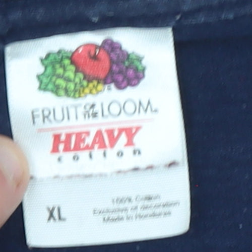 Fruit of the Loom Men's Blue Canada Graphic Cotton T-Shirt XL