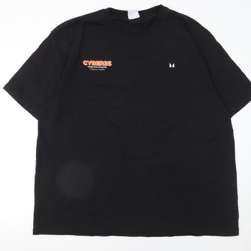 MP Men's Black Sports Graphic Cotton T-Shirt 3XL