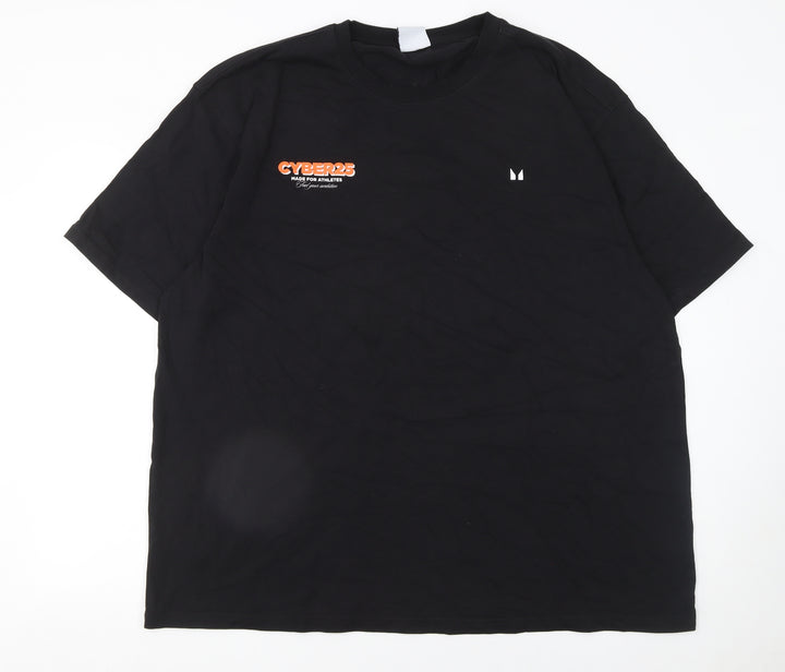 MP Men's Black Sports Graphic Cotton T-Shirt 3XL