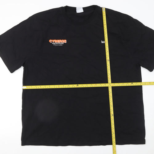 MP Men's Black Sports Graphic Cotton T-Shirt 3XL