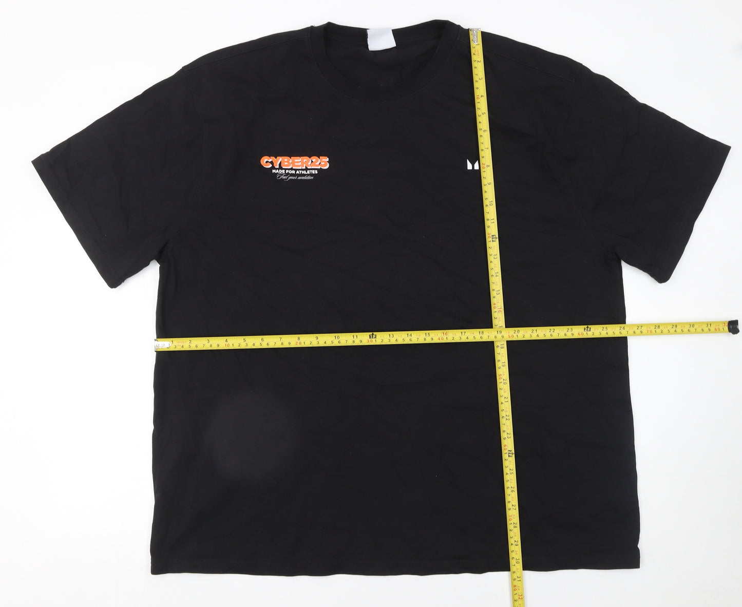 MP Men's Black Sports Graphic Cotton T-Shirt 3XL