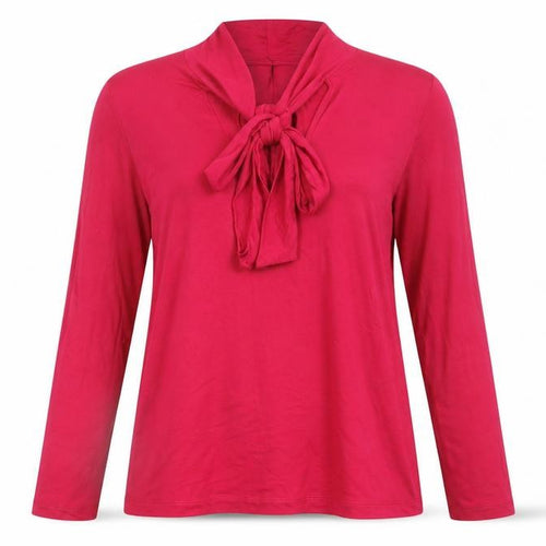 Marks and Spencer Women’s Red Long Sleeve Bow Neck Blouse Size 12