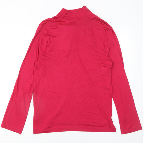 Marks and Spencer Women’s Red Long Sleeve Bow Neck Blouse Size 12