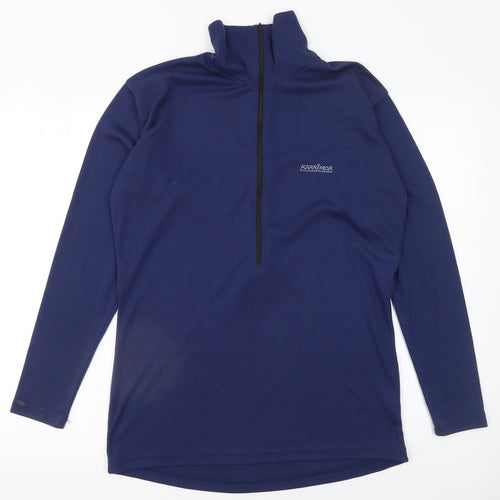 Karrimor Men's Blue Large 1/2 Zip Fleece Sweatshirt Outdoor Hiking Top