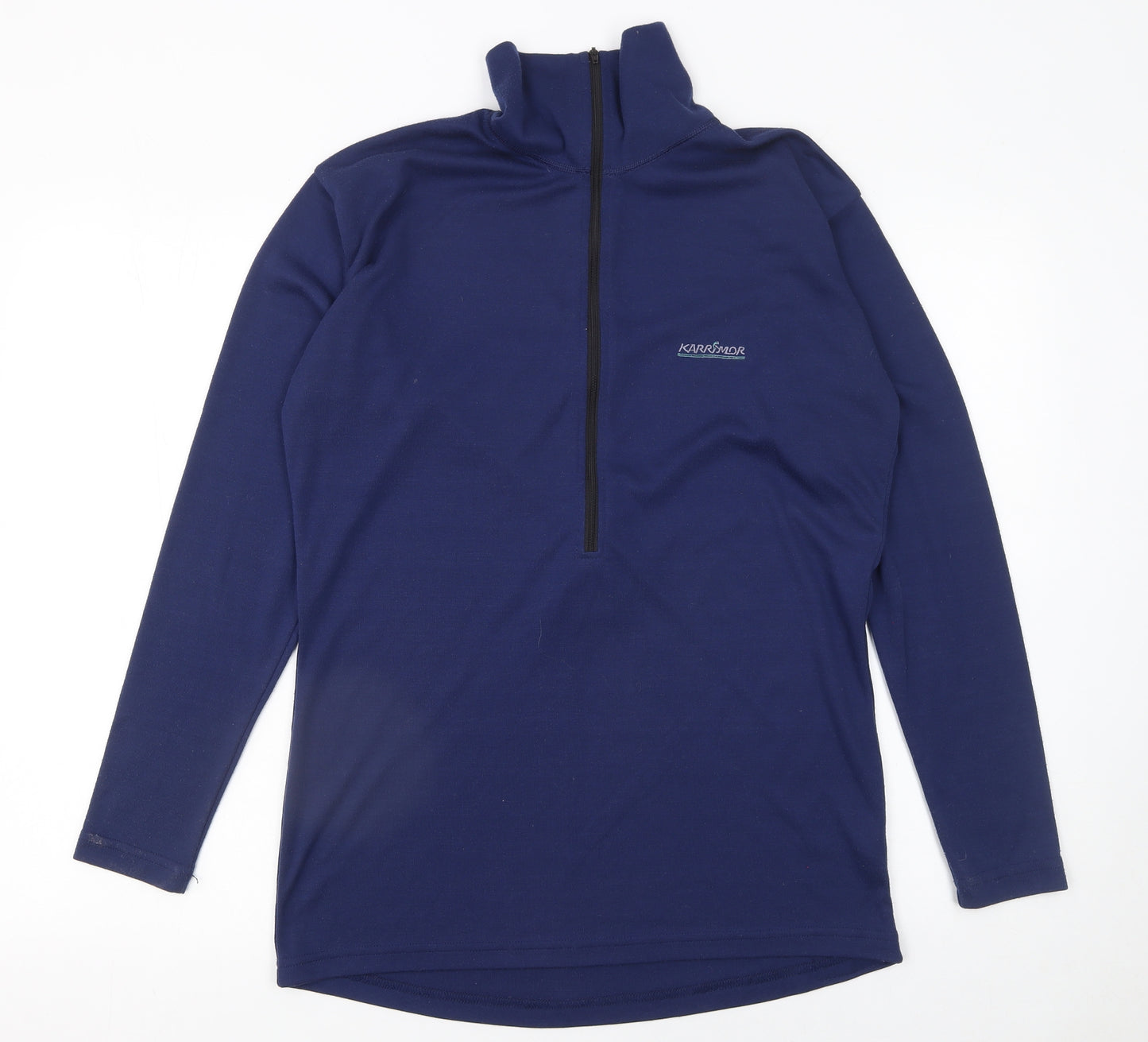 Karrimor Men's Blue Large 1/2 Zip Fleece Sweatshirt Outdoor Hiking Top