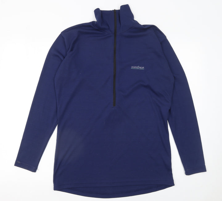 Karrimor Men's Blue Large 1/2 Zip Fleece Sweatshirt Outdoor Hiking Top