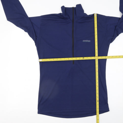 Karrimor Men's Blue Large 1/2 Zip Fleece Sweatshirt Outdoor Hiking Top
