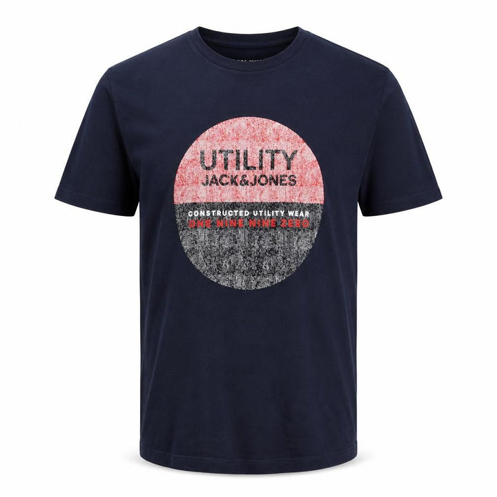Jack & Jones Men’s Blue Utility Graphic Slim Fit T-Shirt XL
