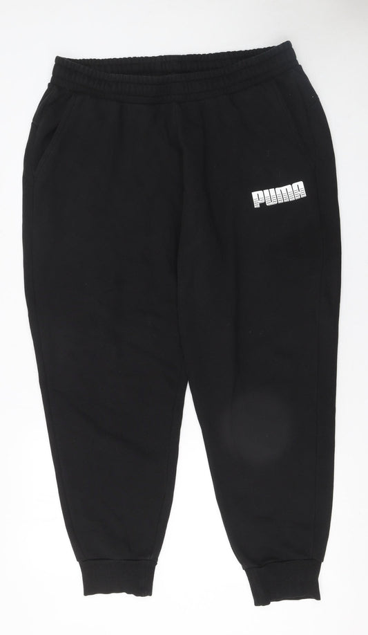 Puma Men's Black XL Jogger Sweatpants Tapered Fit