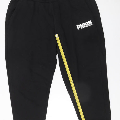 Puma Men's Black XL Jogger Sweatpants Tapered Fit