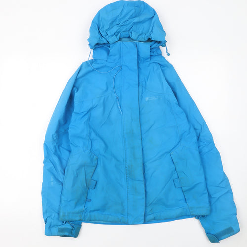 Mountain Warehouse Women Blue Waterproof 3-in-1 Hooded Jacket UK 12