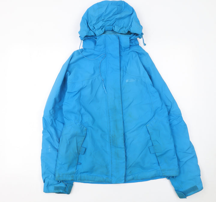 Mountain Warehouse Women Blue Waterproof 3-in-1 Hooded Jacket UK 12