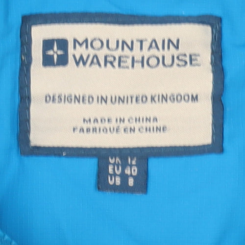 Mountain Warehouse Women Blue Waterproof 3-in-1 Hooded Jacket UK 12