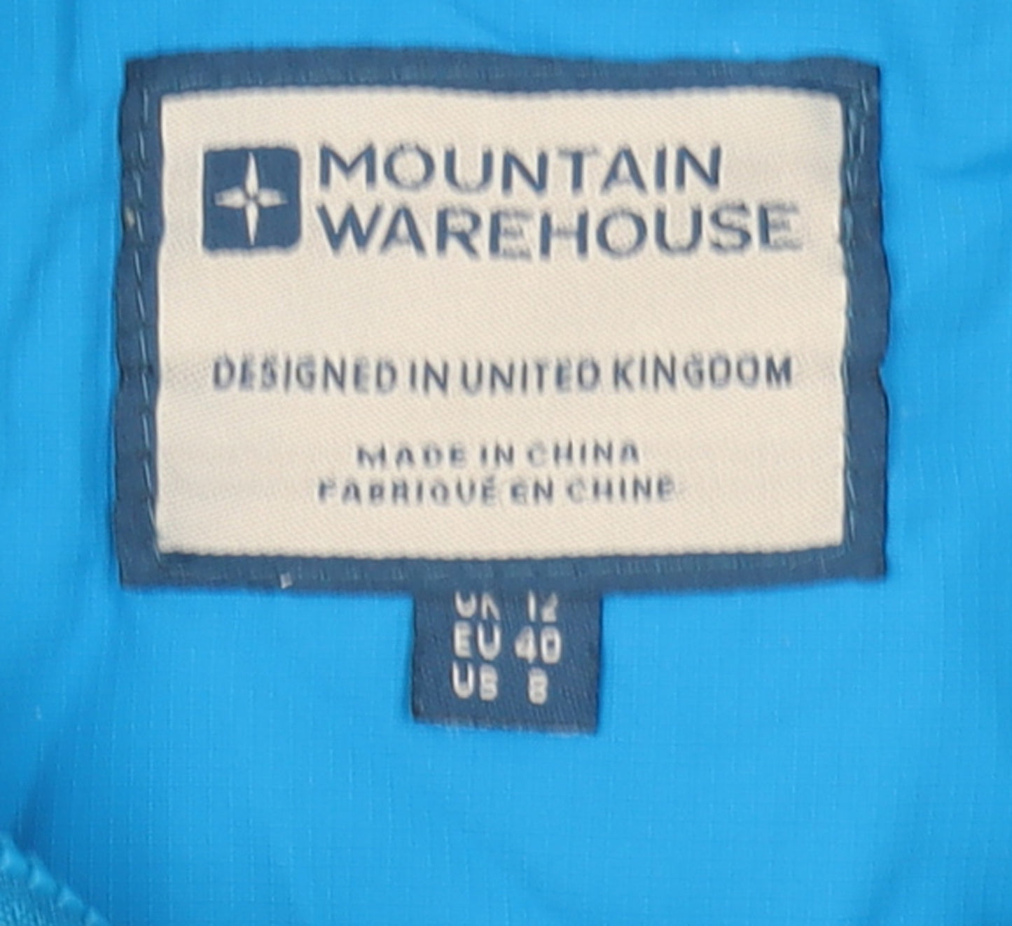 Mountain Warehouse Women Blue Waterproof 3-in-1 Hooded Jacket UK 12