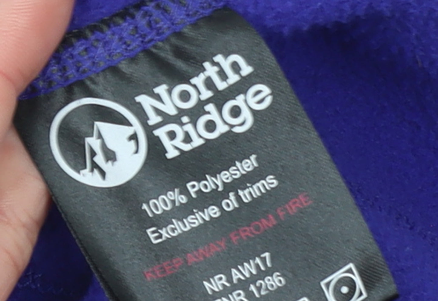 North Ridge Women's Purple Fleece Pullover Sweatshirt UK 12
