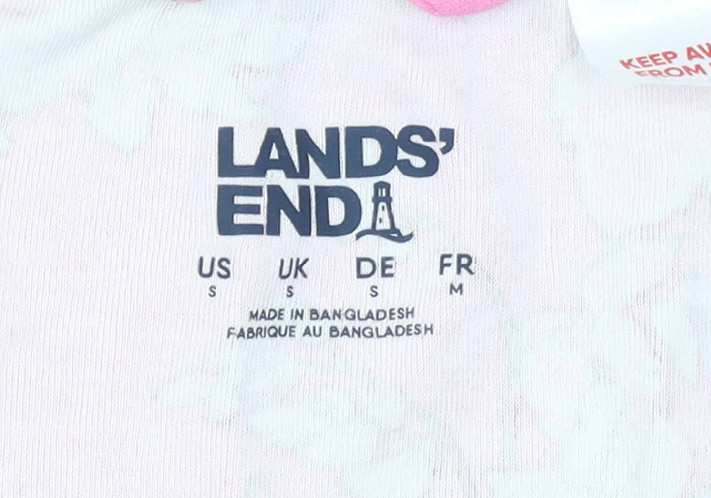 Lands' End Women Pink Floral Cotton Shift Dress Size S