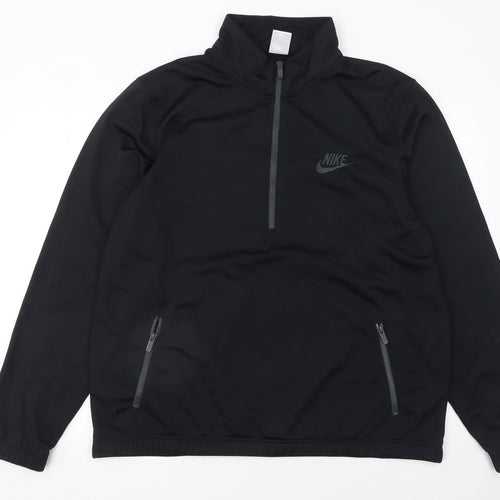 Nike Men's Black XL 1/2 Zip Windbreaker Activewear Jacket