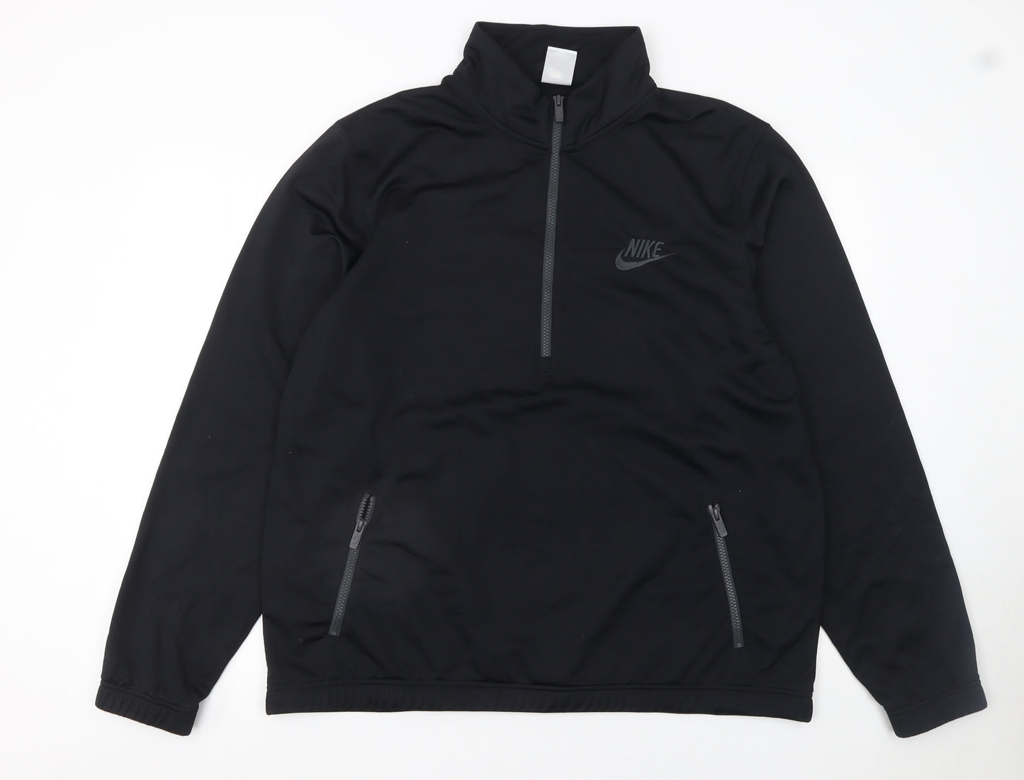 Nike Men's Black XL 1/2 Zip Windbreaker Activewear Jacket