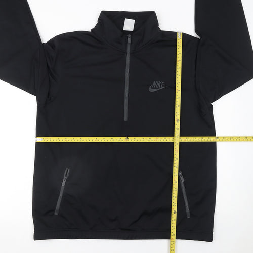 Nike Men's Black XL 1/2 Zip Windbreaker Activewear Jacket
