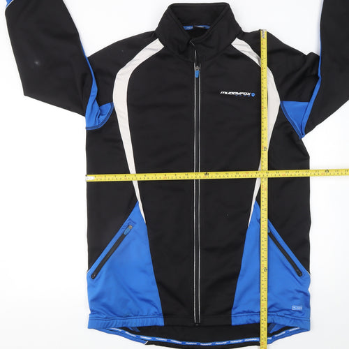 Muddyfox Men's Black Blue XL Softshell Cycling Track Jacket