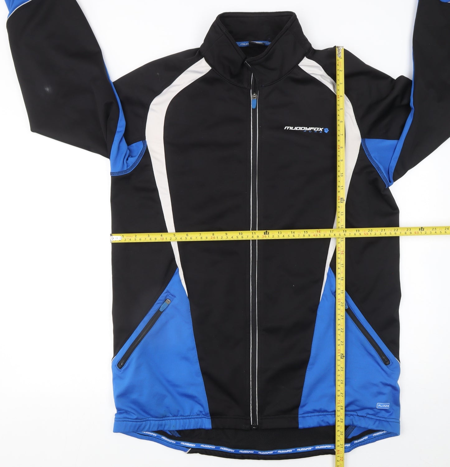 Muddyfox Men's Black Blue XL Softshell Cycling Track Jacket