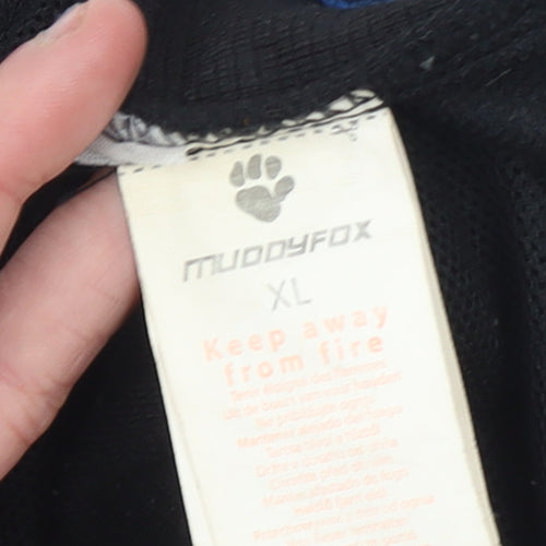 Muddyfox Men's Black Blue XL Softshell Cycling Track Jacket