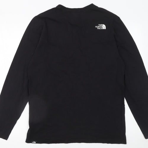 The North Face Men's Black Long Sleeve Cotton Logo T-Shirt Size M