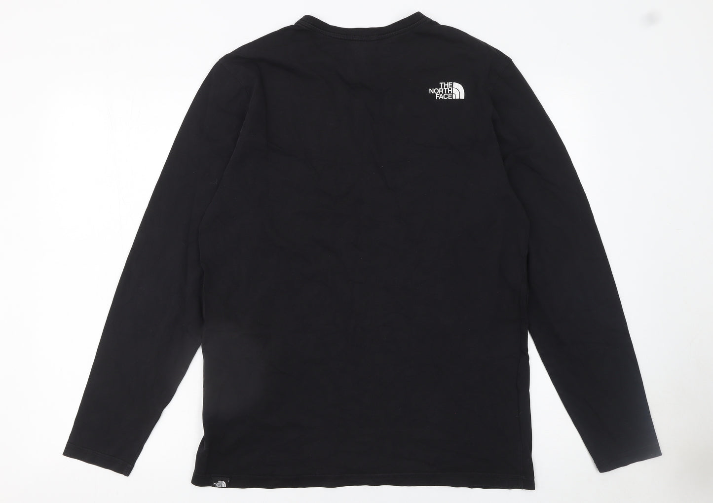 The North Face Men's Black Long Sleeve Cotton Logo T-Shirt Size M