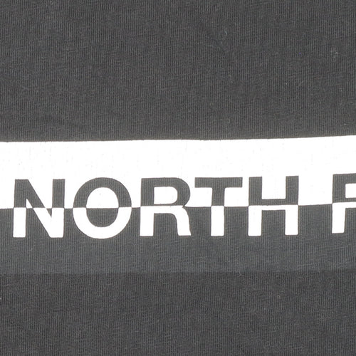 The North Face Men's Black Long Sleeve Cotton Logo T-Shirt Size M