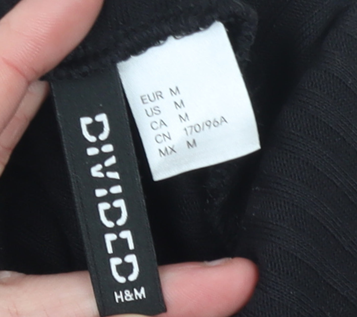 H&M Divided Women’s Black Roll Neck Long Sleeve Stretch Top Size 12