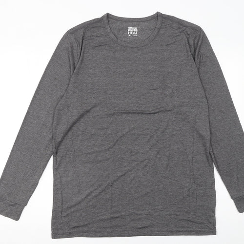 32 Degrees Heat Men's Grey Long Sleeve Thermal T-Shirt XL