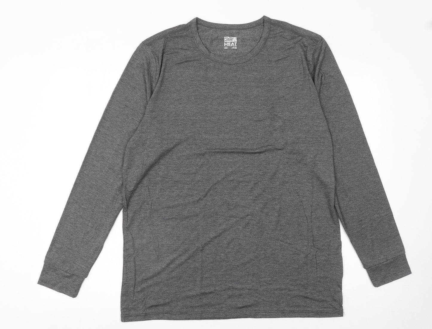 32 Degrees Heat Men's Grey Long Sleeve Thermal T-Shirt XL