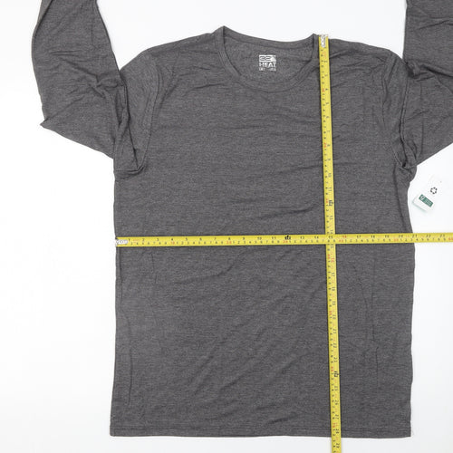32 Degrees Heat Men's Grey Long Sleeve Thermal T-Shirt XL