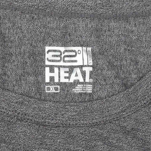 32 Degrees Heat Men's Grey Long Sleeve Thermal T-Shirt XL