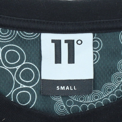 11 Degrees Men's Black & Grey Paisley Short Sleeve T-Shirt Size S