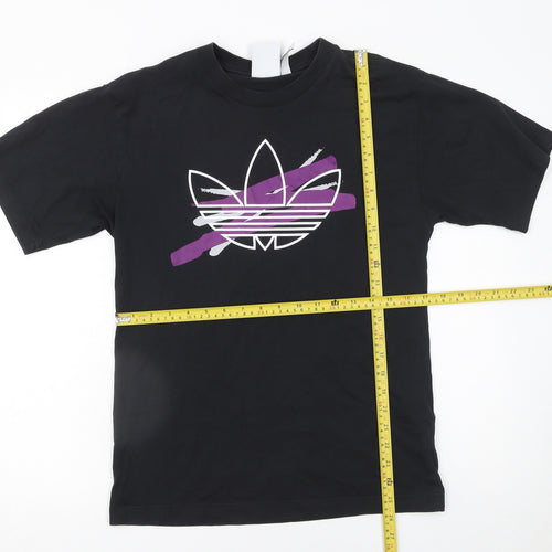 adidas Men’s Black Graphic Cotton T-Shirt Size S Regular Fit