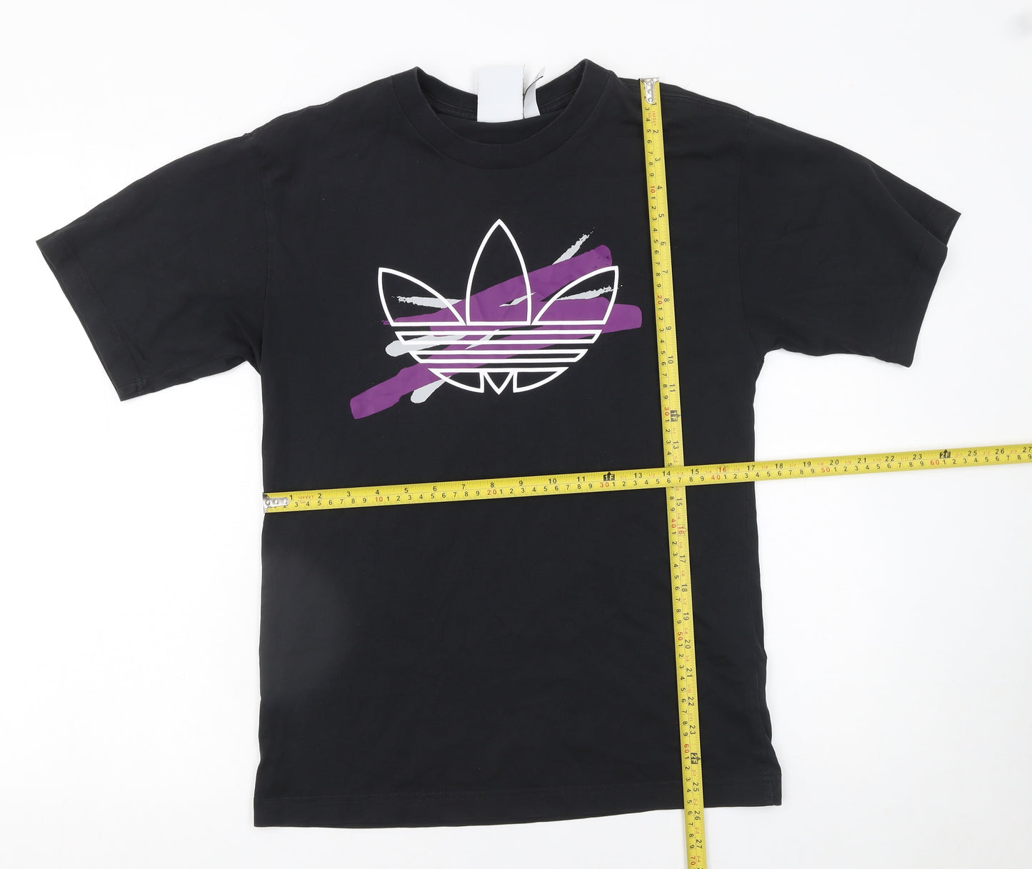 adidas Men’s Black Graphic Cotton T-Shirt Size S Regular Fit