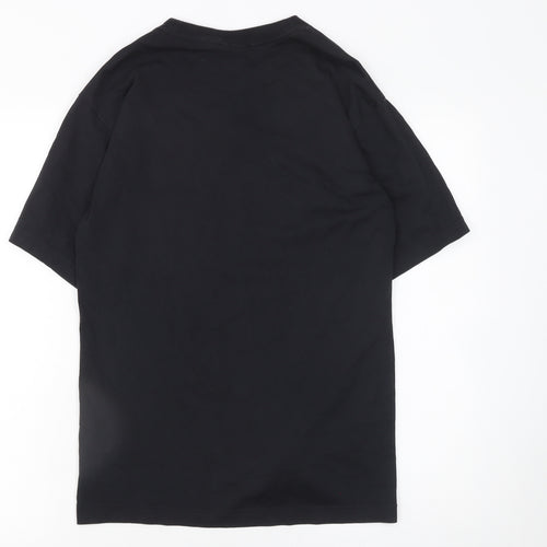 adidas Men’s Black Graphic Cotton T-Shirt Size S Regular Fit